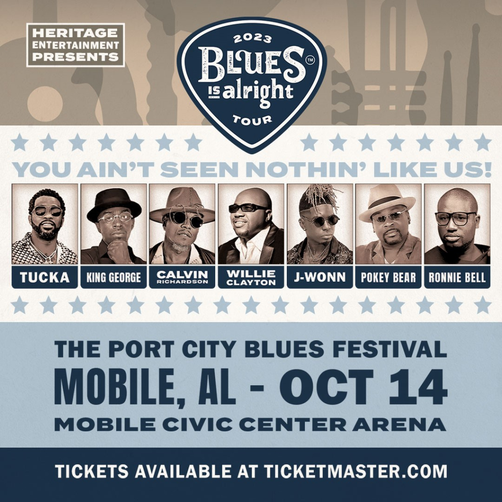 The Blues  legend , announces THE BLUES IS ALRIGHT TOUR 2023 is coming to Mobile Alon  October 14th  Tickets are available 

purchase Tickets at Mobile Civic Center Arena  Ticketmaster.com


